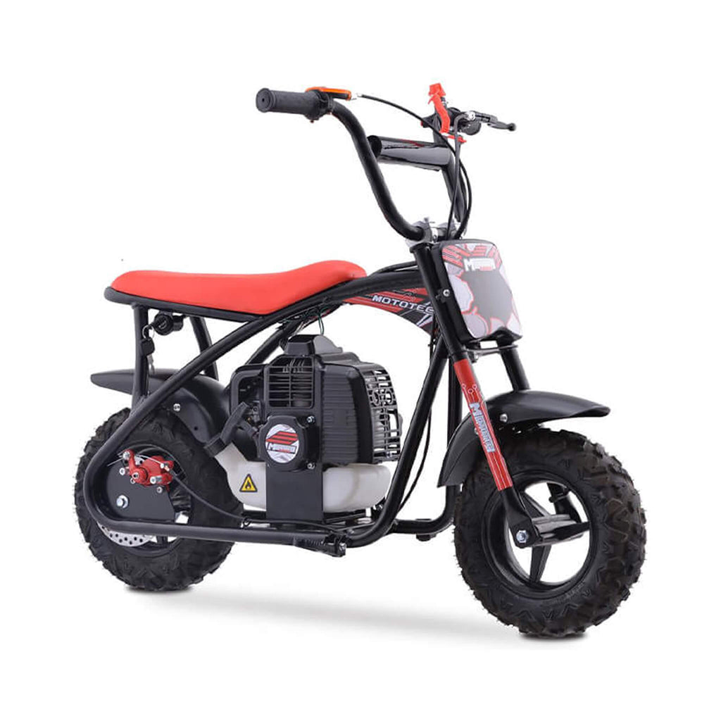 MotoTec 52CC 2-Stroke Kids Gas Mini Bike - Saksby Wholesale - Front Right View