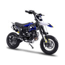 MotoTec Hooligan 60CC 4-Stroke Gas Dirt Bike Blue - Saksby Wholesale - Front Right View
