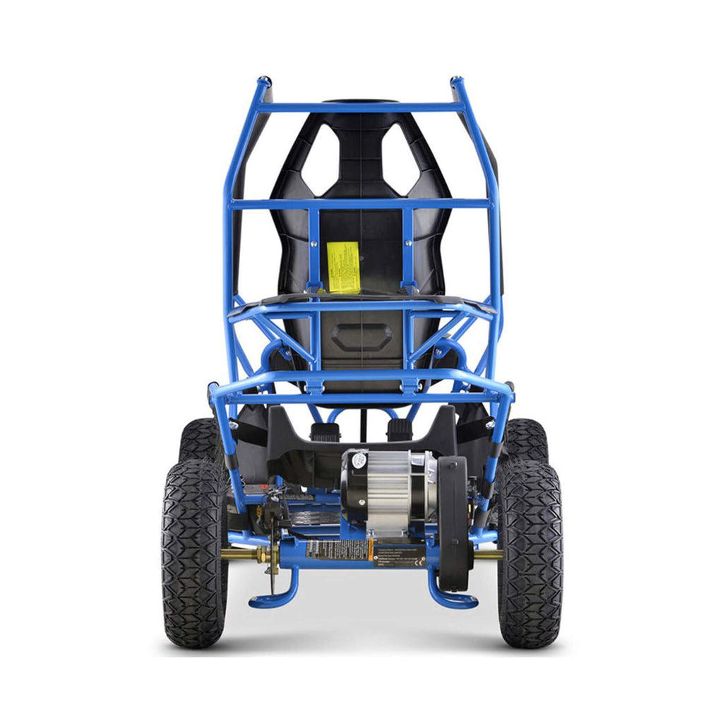 MotoTec Maverick 36V/36AH Electric Motorized Go Kart Blue - Saksby Wholesale - Back View