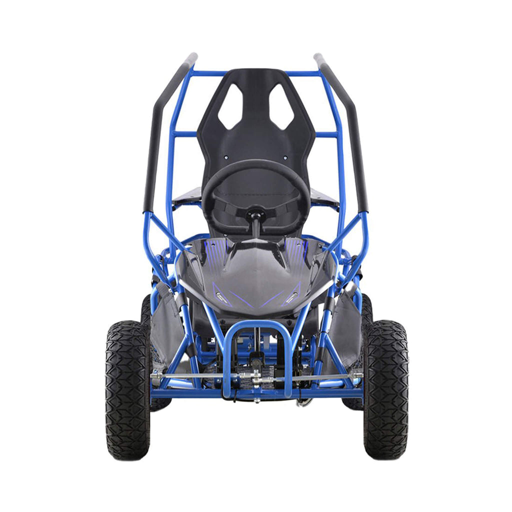 MotoTec Maverick 36V/36AH Electric Motorized Go Kart Blue - Saksby Wholesale - Front View