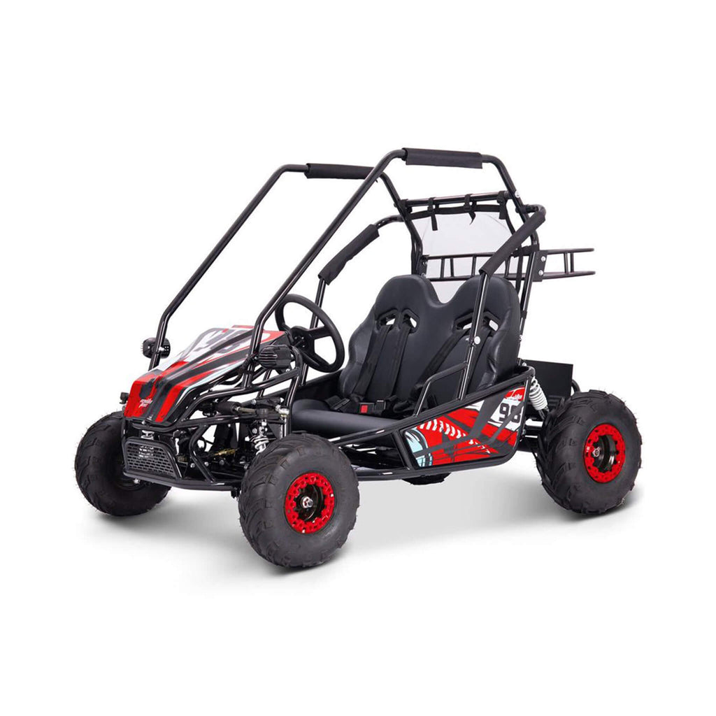 MotoTec Mud XL 60V/20AH Electric Full Suspension Go Kart Red - Saksby Wholesale - Front Left View