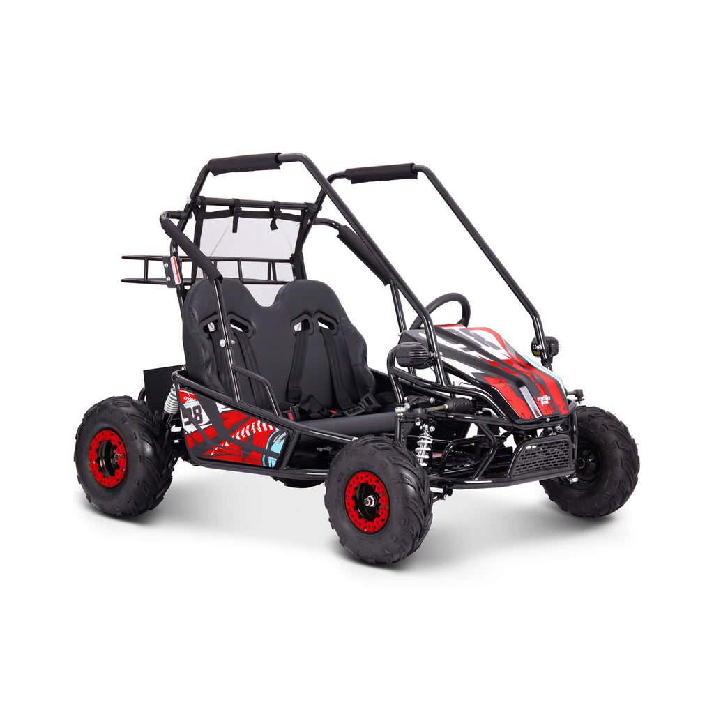 MotoTec Mud XL 60V/20AH Electric Full Suspension Go Kart Red - Saksby Wholesale - Front Right View