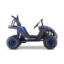 MotoTec Raider 1200W 48V/12AH Kids Electric Full Suspension UTV Blue - Saksby Wholesale - Side Right View