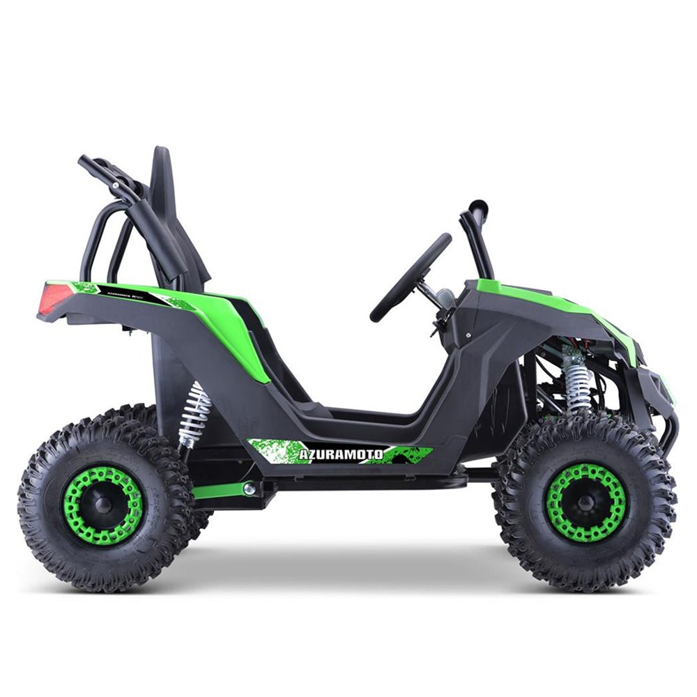 MOTOTEC Raider 1200W 48V/12AH Kids Electric Full Suspension UTV, Green (95476283) - SAKSBY.com - ATVs & UTVs - SAKSBY.com