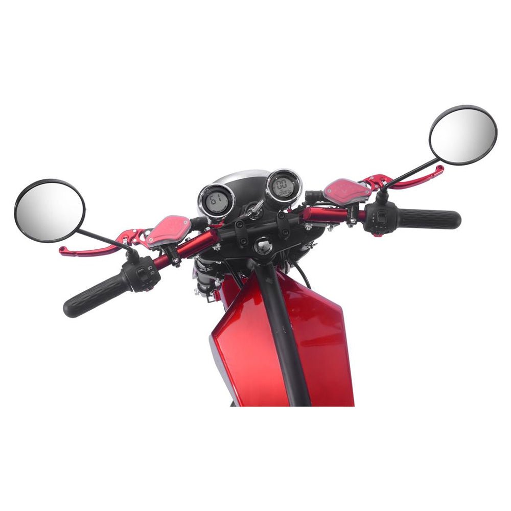 MOTOTEC RAVEN 60V/30AH 2500W Electric Moped Motorcycle Scooter For Adults, Red (95248163) - SAKSBY.com - Motorcycles & Scooters - SAKSBY.com