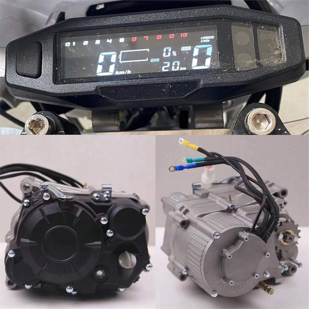 MotoTec Venom High-Performance 72V/12000W Electric Dirt Bike - Saksby Wholesale - Display And Motor