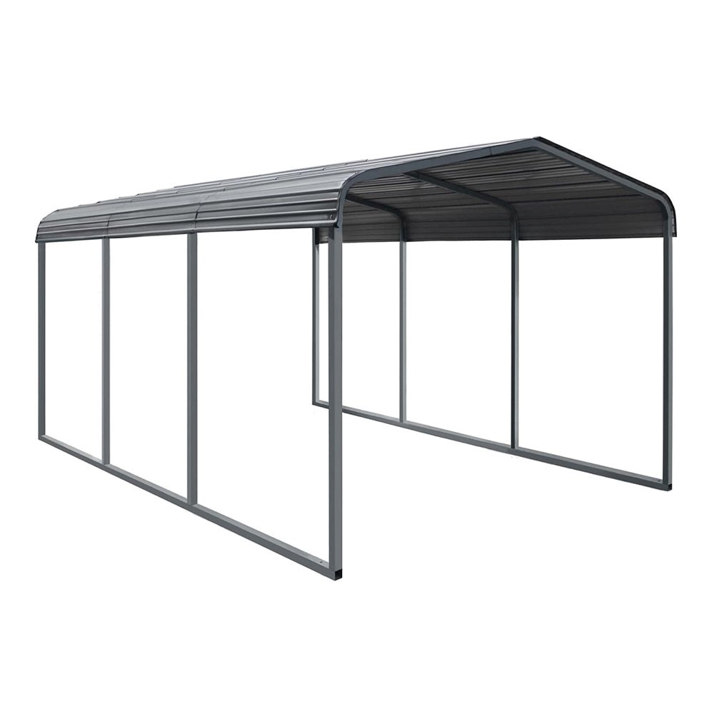 MPT Large Heavy Duty Outdoor Metal Carport For Cars, Trucks And Boats, 10x15FT (95738261) - SAKSBY.com - Sheds, Garages & Carports - SAKSBY.com