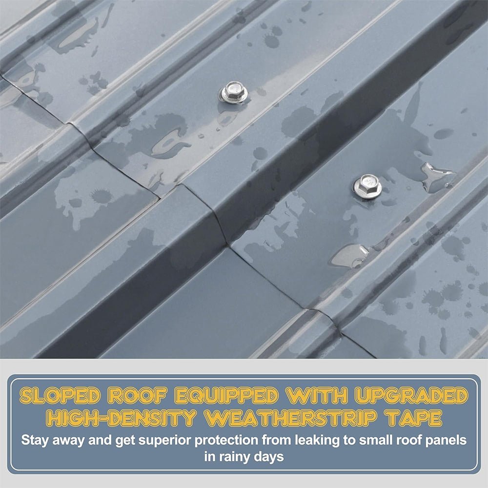 MPT Premium Heavy Duty Outdoor Canopy Garage Shelter With Galvanized Metal Roof, 12x20FT (91523840) - SAKSBY.com - Sheds, Garages & Carports - SAKSBY.com