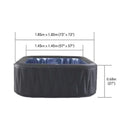 MSpa C-TE062 Tekapo Comfort Series Six-Person Inflatable Square Bubble Spa Hot Tub With 132 Bubble Jets (SAK80641) - Saksby Wholesale - Dimensions