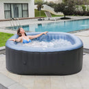 MSpa C-TE062 Tekapo Comfort Series Six-Person Inflatable Square Bubble Spa Hot Tub With 132 Bubble Jets (SAK80641) - Saksby Wholesale - Poolside Setup