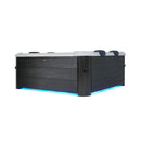 MSpa F-OS063W Oslo Supreme 6-Person Square Spa W/ LED Lights & Integrated App Control, 120 Jets (SAK93516) - Saksby Wholesale -Front Side VIew