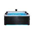 MSpa F-OS063W Oslo Supreme 6-Person Square Spa W/ LED Lights & Integrated App Control, 120 Jets (SAK93516) - Saksby Wholesale - Front View
