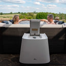 MSpa F-OS063W Oslo Supreme 6-Person Square Spa W/ LED Lights & Integrated App Control, 120 Jets (SAK93516) - Saksby Wholesale - Product In Use