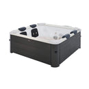 MSpa F-OS063W Oslo Supreme 6-Person Square Spa W/ LED Lights & Integrated App Control, 120 Jets (SAK93516) - Saksby Wholesale - Side Top View