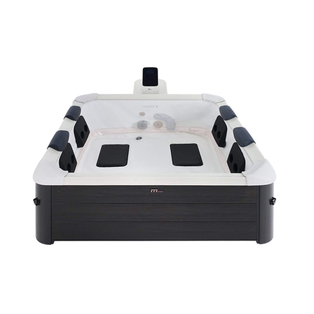 MSpa F-OS063W Oslo Supreme 6-Person Square Spa W/ LED Lights & Integrated App Control, 120 Jets (SAK93516) - Saksby Wholesale - Top Center View