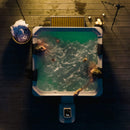 MSpa F-OS063W Oslo Supreme 6-Person Square Spa W/ LED Lights & Integrated App Control, 120 Jets (SAK93516) - Saksby Wholesale - Top View