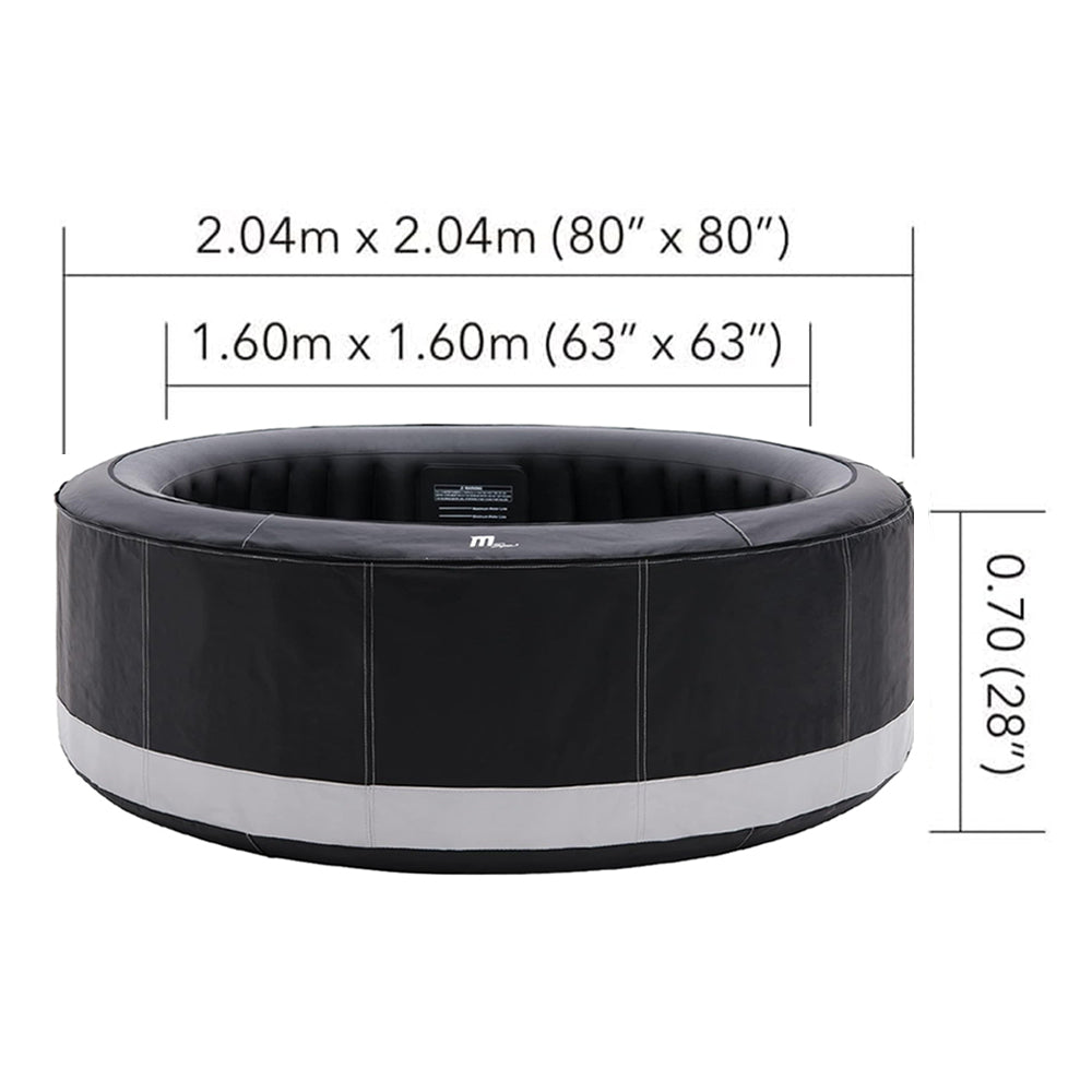 MSPA P-CA063 CAMARO Premium Series Six-Person Inflatable Hot Tub & Spa W/ 138 Bubble Jets, 81" (97185263) - Measurement View