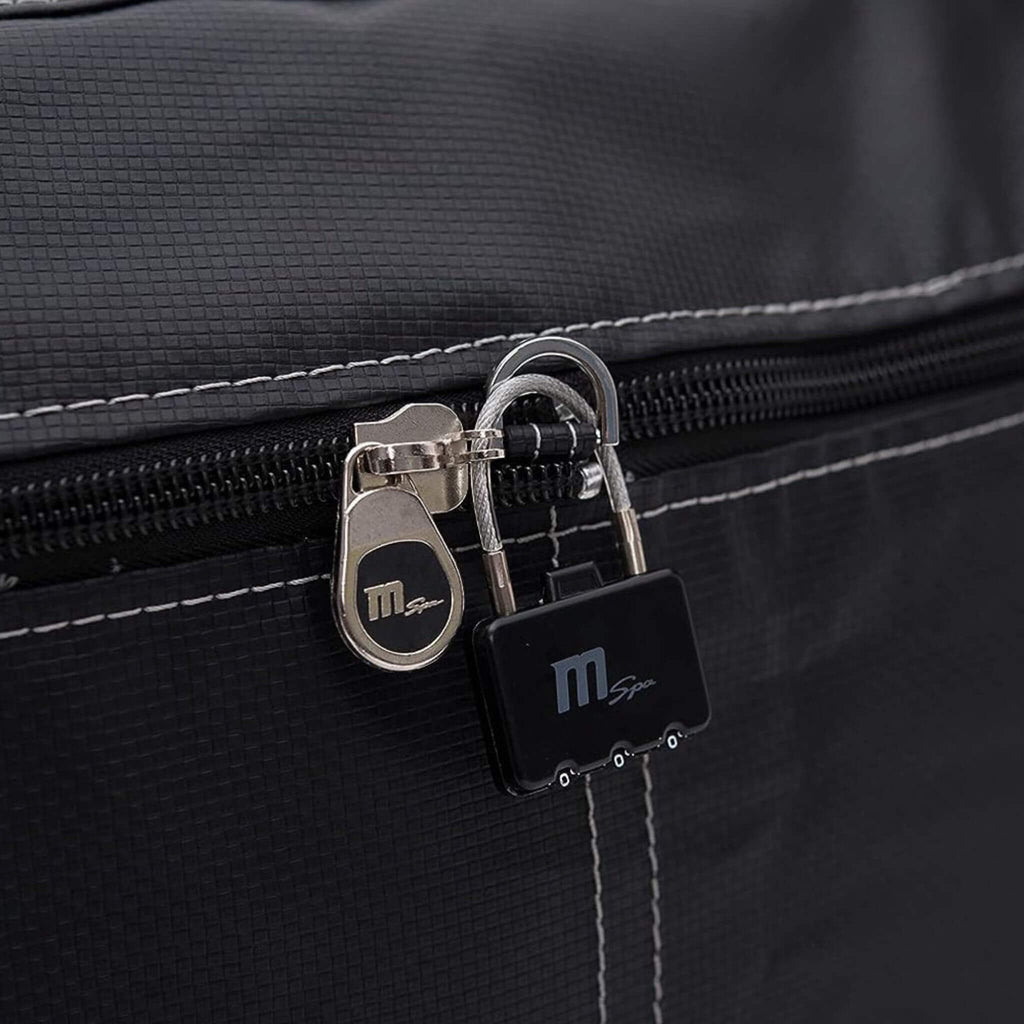 MSpa P-CA063 Camaro Premium Series Six-Person Inflatable Hot Tub & Spa W/ 138 Bubble Jets, 81" (SAK72904) - Saksby Wholesale - Zipper Lock View