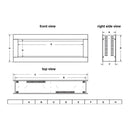 Napoleon Clearion Elite Fully Recessed See Thru Wall Mounted Electric Fireplace, 60" [NEFBD60HE] (SAK31716) - Saksby Wholesale - Parts View