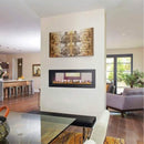 Napoleon Clearion Elite Fully Recessed See Thru Wall Mounted Electric Fireplace, 60" [NEFBD60HE] (SAK31716) - Saksby Wholesale - White Living Room With Divider
