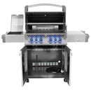 NAPOLEON Prestige 500 Propane Gas Grill W/ Infrared Rear Burner & Infrared Side Burner and Rotisserie Kit Back View