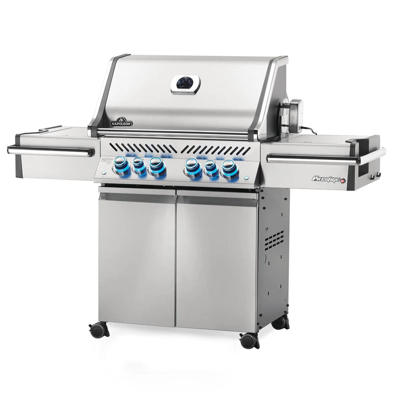 NAPOLEON Prestige PRO 500 Freestanding Propane Gas Grill W/ Infrared Rear/Side Burners & Rotisserie Kit (PRO500RSIBPSS-3) - SAKSBY.com - Outdoor Grills - SAKSBY.com
