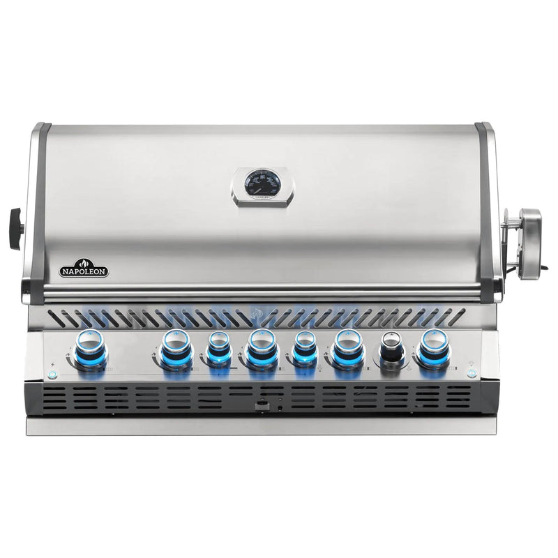 NAPOLEON Prestige PRO 665 Built-In Propane Gas Grill W/ Infrared Rear Burner & Rotisserie Kit (BIPRO665RBPSS-3) - SAKSBY.com - Outdoor Grills - SAKSBY.com
