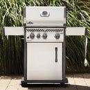 NAPOLEON ROGUE XT 425 SID Freestanding Stainless Steel Propane Grill W/ Infrared Side Burner, 51" - Demonstration View