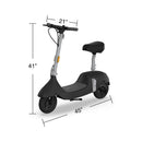 Okai Beetle Pro EA10C 900W 48V/10.4AH Small Foldable Electric Scooter With Seat, Black (SAK72536) - Saksby Wholesale - Dimensions