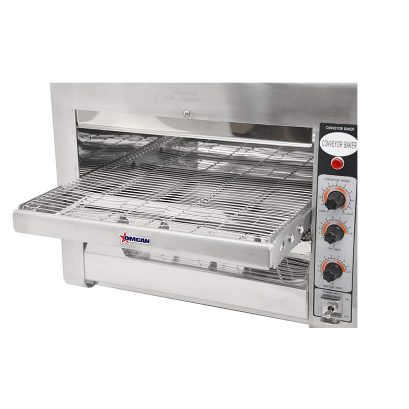 Omcan Premium Commercial Stainless Steel Conveyor Restaurant Countertop Pizza Baking Oven, 3600W (SAK48164) - Saksby Wholesale - Parts View