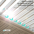 [12x20FT] YLN Outdoor Hardtop Louvered Pergola With Adjustable Aluminum Rainproof Roof (SAK18625) - Saskby Wholesale - Adjustable Alloy View
