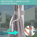 [12x20FT] YLN Outdoor Hardtop Louvered Pergola With Adjustable Aluminum Rainproof Roof (SAK18625) - Saskby Wholesale - Louver Crank View