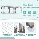 [12x20FT] YLN Outdoor Hardtop Louvered Pergola With Adjustable Aluminum Rainproof Roof (SAK18625) - Saskby Wholesale - Product Details View