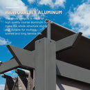 Outdoor Retractable Backyard Aluminum Metal Pergola Gazebo With Roof, (11x16)' (97516804) - SZoom Parts View