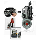 PCMOS WD602 17.5-Inch Heavy-Duty Electric Motorized Lightweight Wheelchair, 250LBS (SAK56491) - Saksby Wholesale - Dimensions