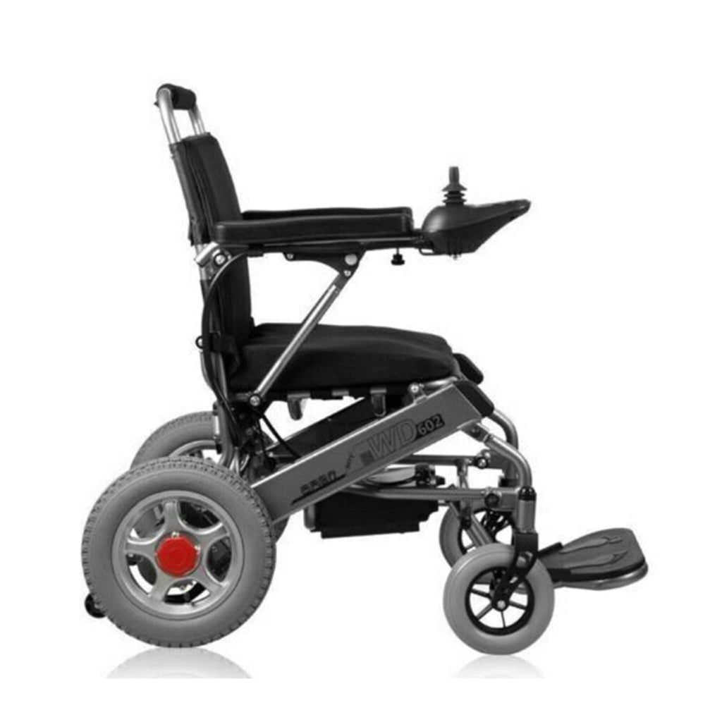 PCMOS WD602 17.5-Inch Heavy-Duty Electric Motorized Lightweight Wheelchair, 250LBS (SAK56491) - Saksby Wholesale - Side View