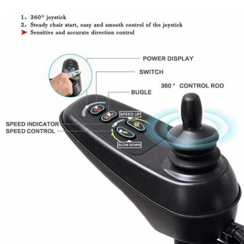 PCMOS WD602 Heavy Duty Electrric Motorized Lightweight Wheelchair (97658124) - SAKSBY.com - Electric Wheelchairs - SAKSBY.com
