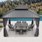 PLF Large Premium Outdoor Hardtop Aluminum Gazebo With Galvanized Steel Double Roof, 10x13FT (91374826) - SAKSBY.com - Canopies & Gazebos - SAKSBY.com