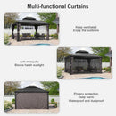 PLF Large Premium Outdoor Hardtop Aluminum Gazebo With Galvanized Steel Double Roof, 10x13FT (91374826) - SAKSBY.com - Canopies & Gazebos - SAKSBY.com