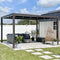 PLF Premium Adjustable Outdoor Garden Hardtop Aluminum Gazebo With Clear String Lights, 10x14FT (92683716) - SAKSBY.com - Canopies & Gazebos - SAKSBY.com