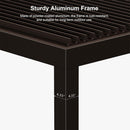 PLF Premium Outdoor Aluminum Hardtop Sun Shade Gazebo With Clear String Lights, 12x16FT (96172534) - SAKSBY.com - Canopies & Gazebos - SAKSBY.com