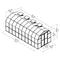 [08x20FT] PLM Extra Large Barn-Style Weatherproof Walk-In Greenhouse With Roof Vents (SAK85716) - Saskby Wholesale - Dimension View