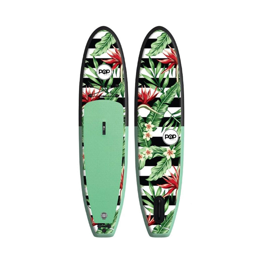 Pop Board Co. Inflatable Board 10'6 Royal Hawaiian Mint/Black (SAK48622) - Saksby Wholesale - Front And Back View