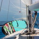 Pop Board Co. Inflatable Board 10'6 Royal Hawaiian Mint/Black (SAK48622) - Saksby Wholesale - Lifestyle Image In Boat