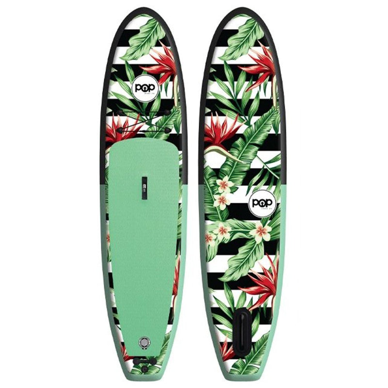 POP BOARD CO Inflatable Board 10'6 Royal Hawaiian Mint/Black (93548622) - SAKSBY.com - Stand Up Paddle Boards - SAKSBY.com