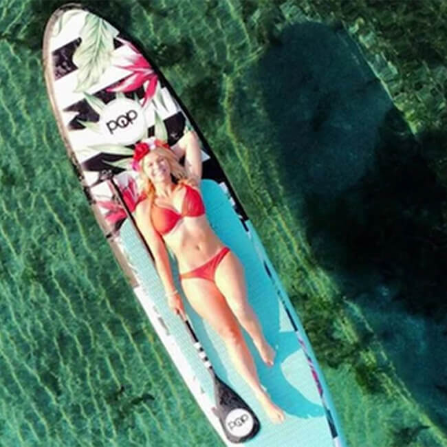 POP BOARD CO Inflatable Board 10'6 Royal Hawaiian Mint/Black - SAKSBY.com - Stand Up Paddle Boards - SAKSBY.com