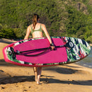 Pop Board Co. Inflatable Board 10'6 Royal Hawaiian Pink/Black (SAK36410) - Saksby Wholesale - Lifestyle Image Carried