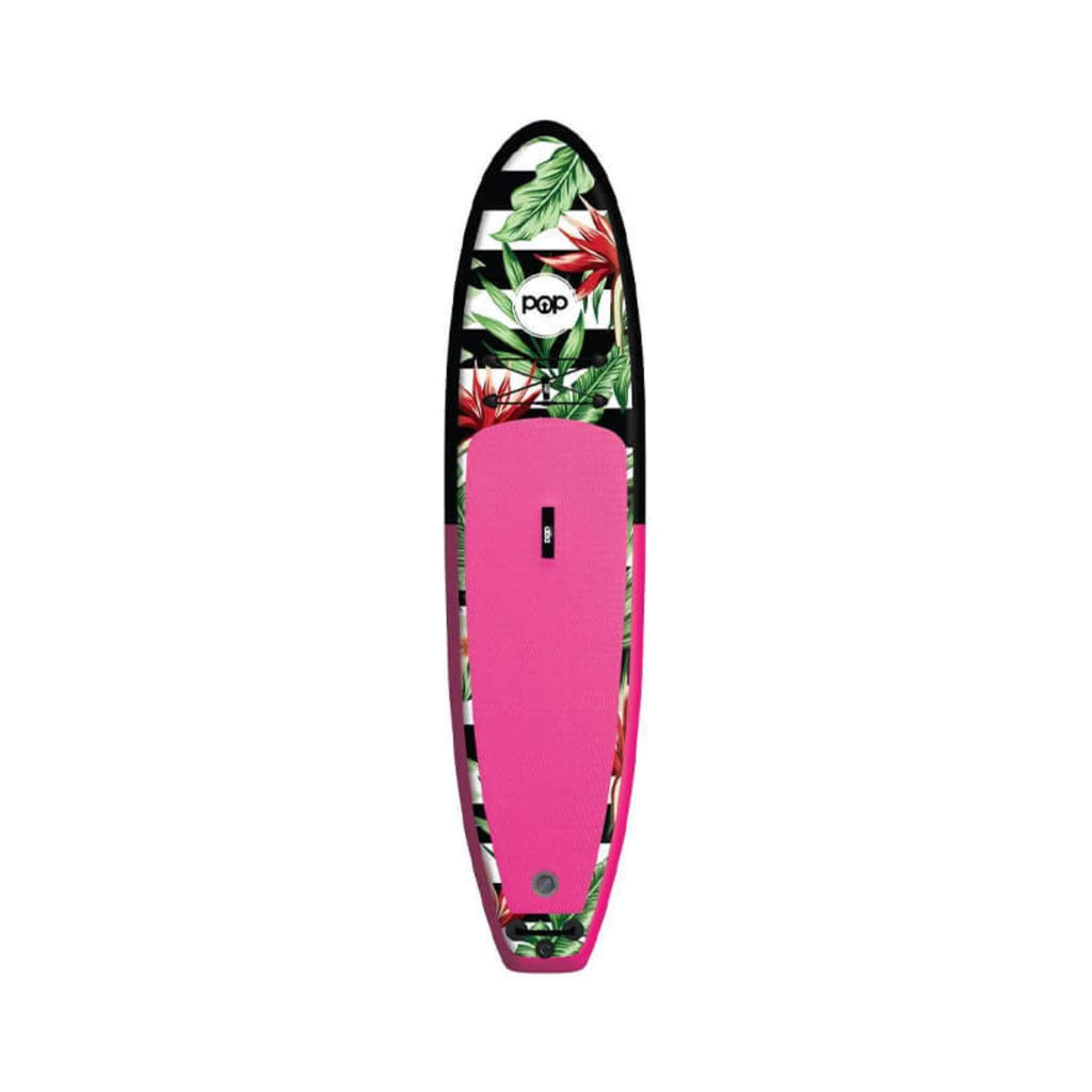 Pop Board Co. Inflatable Board 10'6 Royal Hawaiian Pink/Black (SAK36410) - Saksby Wholesale - Top View