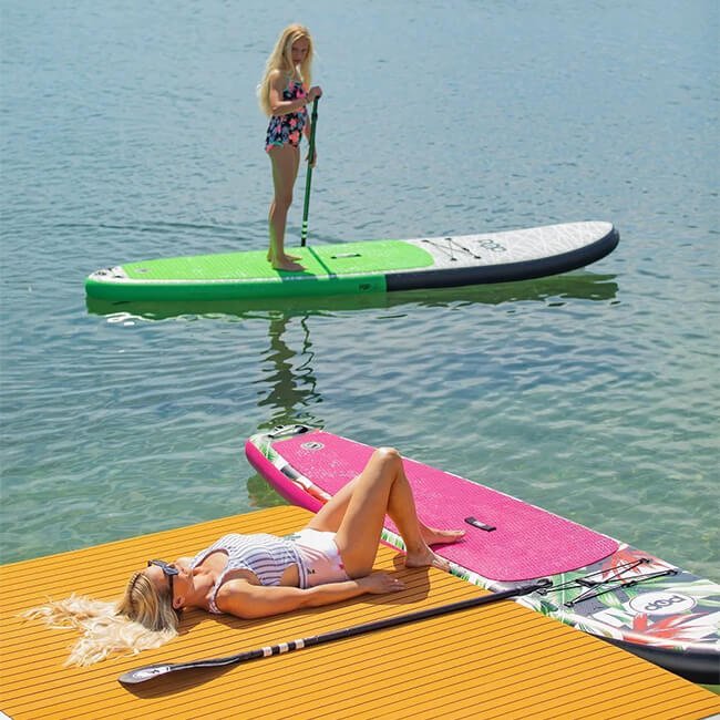 POP BOARD CO Inflatable Board 10'6 Royal Hawaiian Pink/Black - SAKSBY.com - Stand Up Paddle Boards - SAKSBY.com