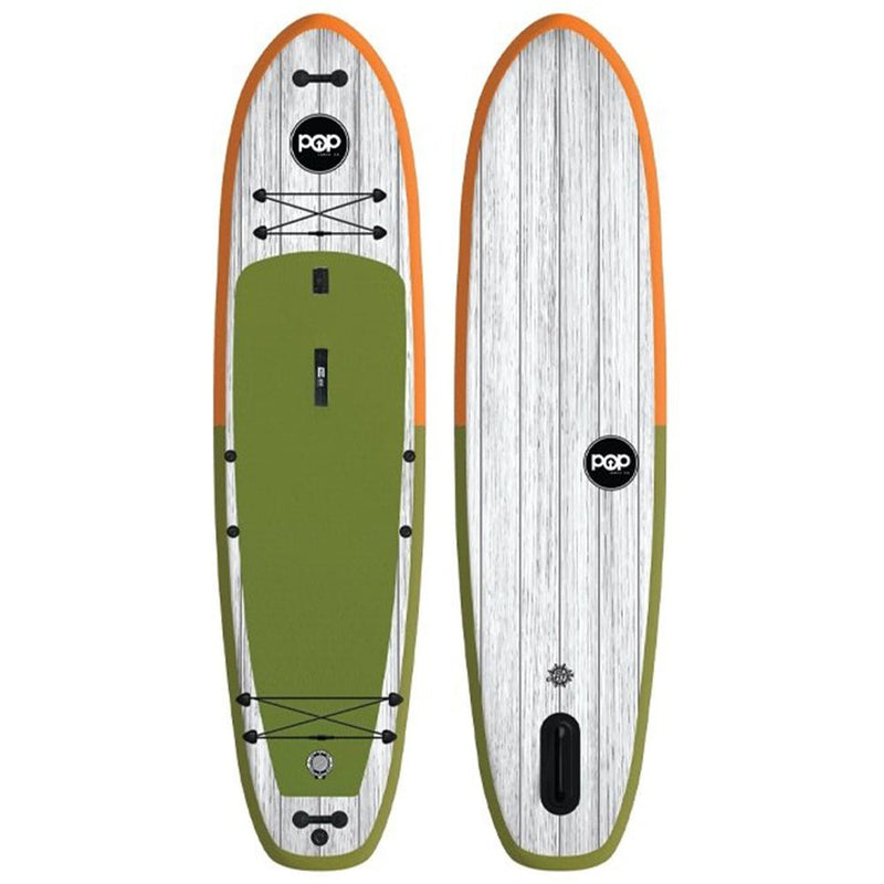 POP BOARD CO Inflatable Board 11'6 El Capitan Green/Orange (91634628) - SAKSBY.com - Stand Up Paddle Boards - SAKSBY.com